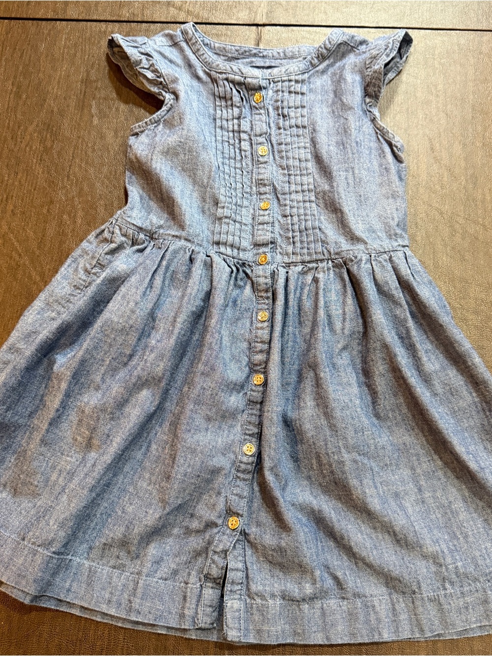 GapKids Girls Chambray Button-Down Dress Size S